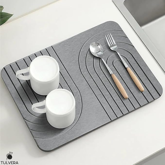 Stone Dish Drying Mat for Kitchen Counter – Diatomaceous Earth Drying Mat | - Image 5