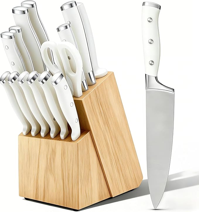 Knife Set, 15 Piece Premium Chef High Carbon Stainless Steel Kitchen Knife by UmiteChef