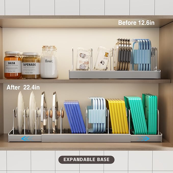 Magheo Expandable Food Storage Container Lid Organizers - Image 3