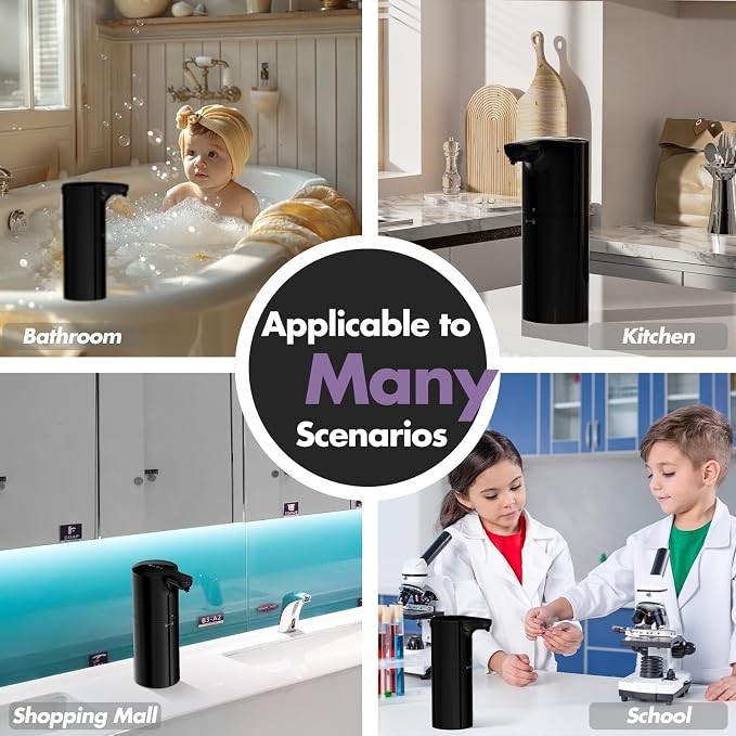YIKHOM Automatic Liquid Soap Dispenser, Dish Soap Dispenser 8 Volume Control - Image 5