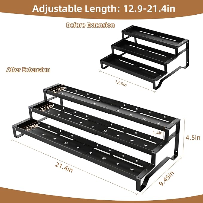 SANKEU Expandable Spice Rack Organizer - Image 5