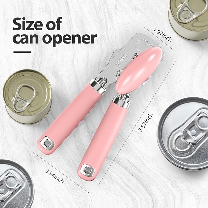 Safring Can Opener Manual, Heavy Duty Stainless Steel Smooth Edge Can Openers - Image 2