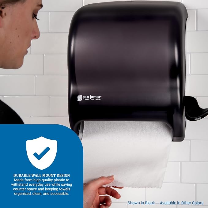 San Jamar Classic Element Paper Towel Dispenser Wall-Mounted Commercial Roll - Image 7