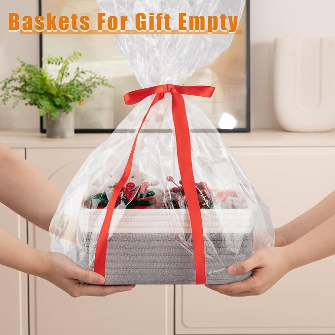 OIAHOMY 4 Pack Storage Baskets for Organizing, Small Bins for Shelves, Cute - Image 5