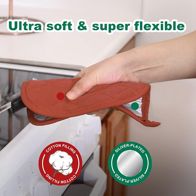 Joyhalo 6 Pack Pot Holders for Kitchen, Cotton Oven Holder - Image 3