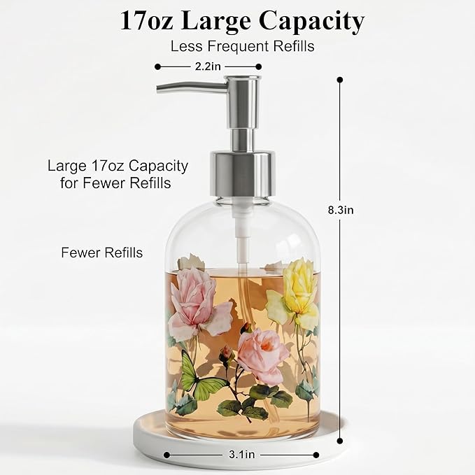 Glass Soap Dispenser Bottle - Image 2