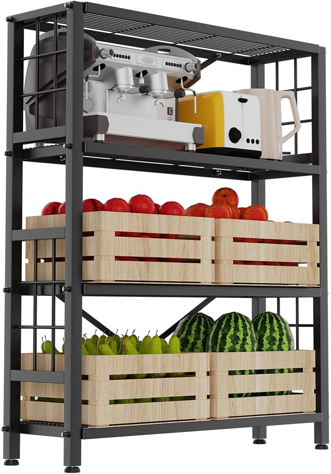 GIOTORENT 4-Wire Heavy-Duty Shelf, Standing Storage Shelves, Metal Shelving by GIOTORENT