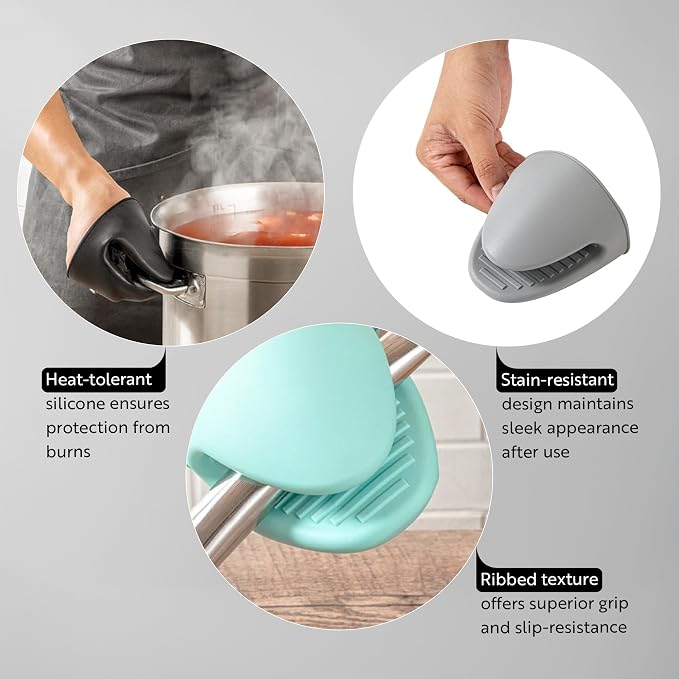 Comfy Grip 4.3 x 3.5 x 4.2 Inch Mini Oven Mitt Pot Holders, 1 Food-Grade Finger - Image 3