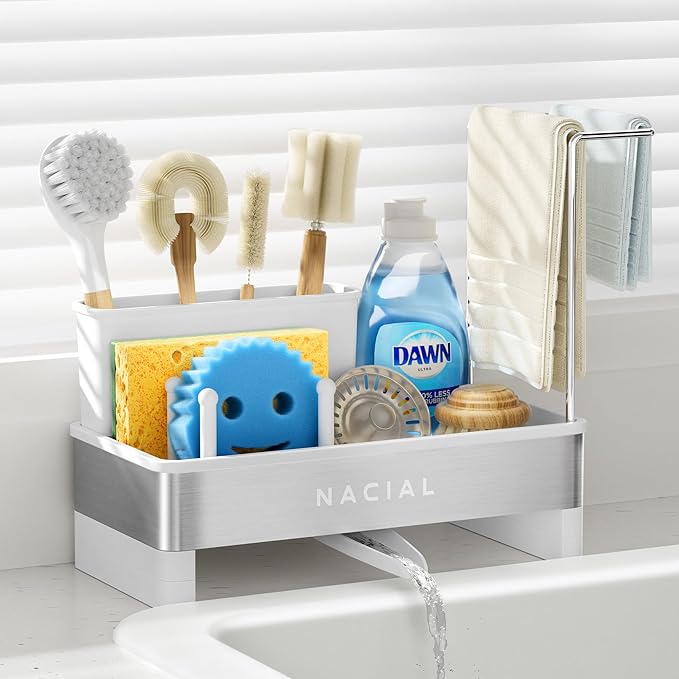 Nacial Sponge Holder for Kitchen Sink, Sink Caddy Organizer by NacialPromise-Consumersfirstalways
