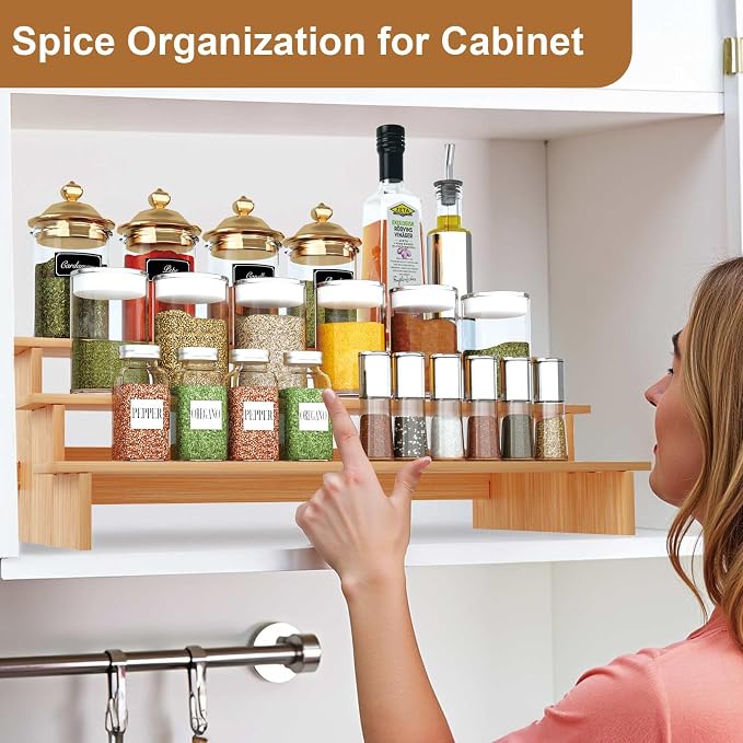 JinDoWin 3 Tiered Spice Rack Organizer - Image 2