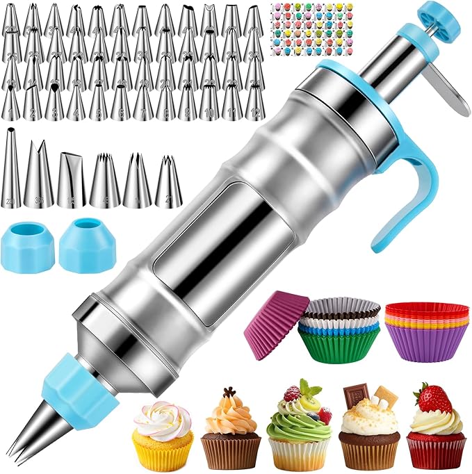Cake Decorating Tools Supplies Kit: 164pcs Baking Accessories, Dessert Piping by AUKOW