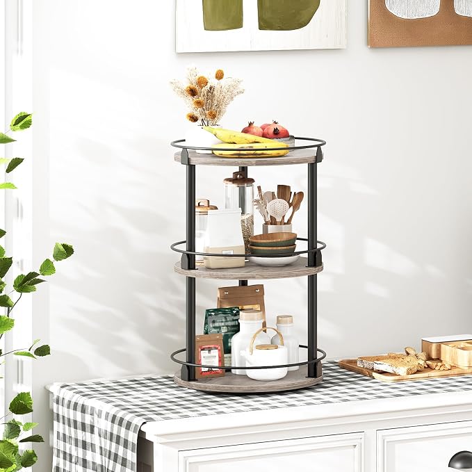 YATINEY 3-Tier Lazy Susan Organizer, Rotating Spice Rack, Spinning Organizer - Image 9