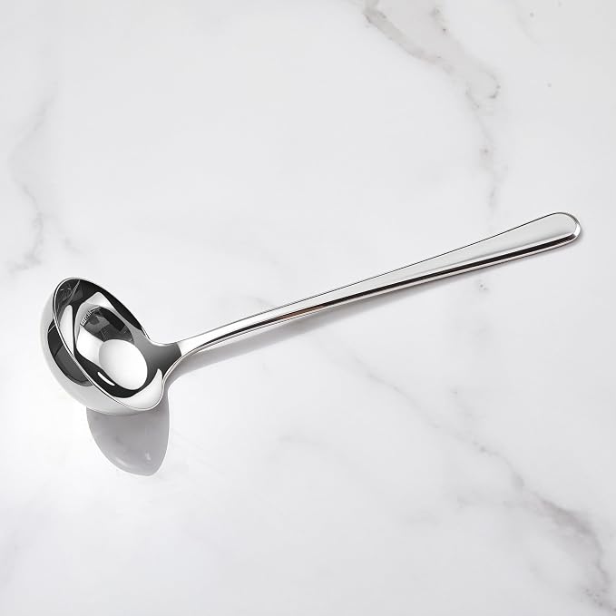 KEAWELL Premium 11" Verona Small Soup Ladle, 18/10 Stainless Steel, Heavy-Duty - Image 3