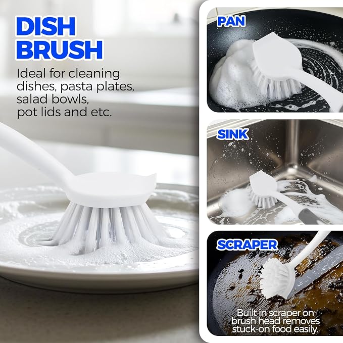 Holikme 6 Pack Dish Brush Set - Image 2