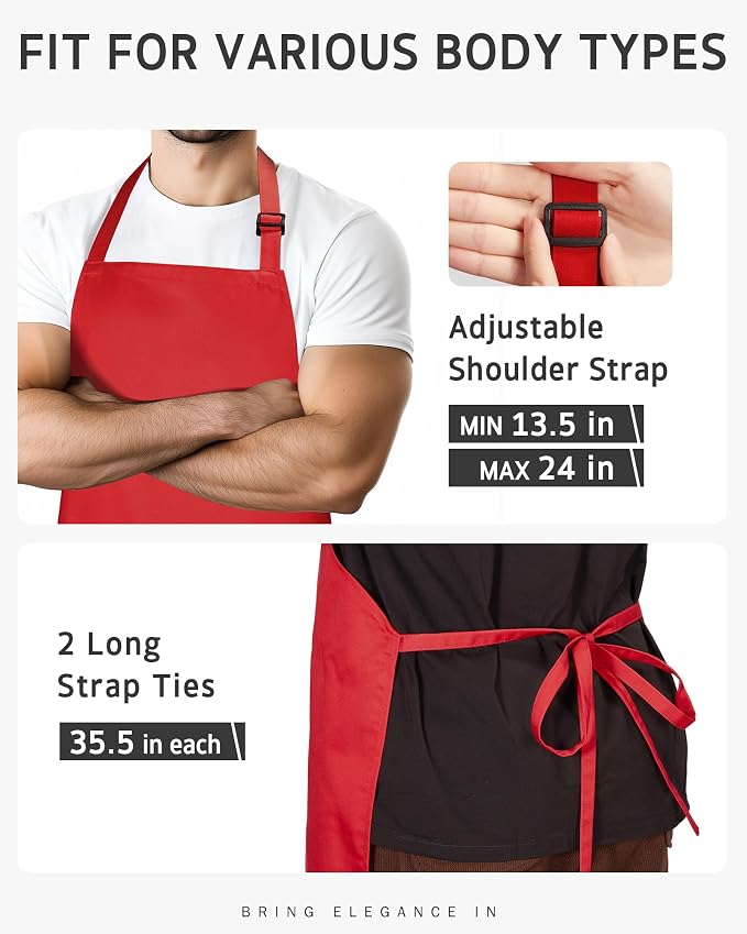 Syntus Chef Apron for Men Women Kitchen Cooking Apron - Image 4
