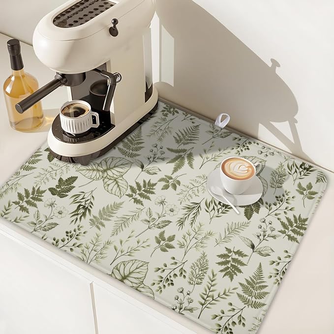 Vintage Botanical Floral Dish Drying Mat - Image 7