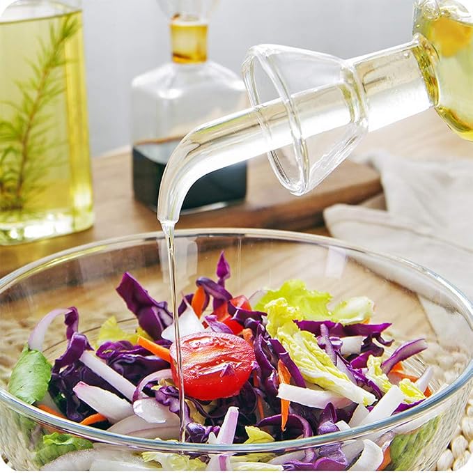 LandHope Oil Bottle Glass Olive Oil Dispenser Bottle Glass Cooking Oil Vinegar - Image 3