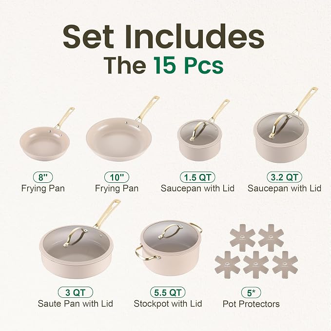 Chef Power Ceramic Cookware Sets, Cookware Set - Image 2
