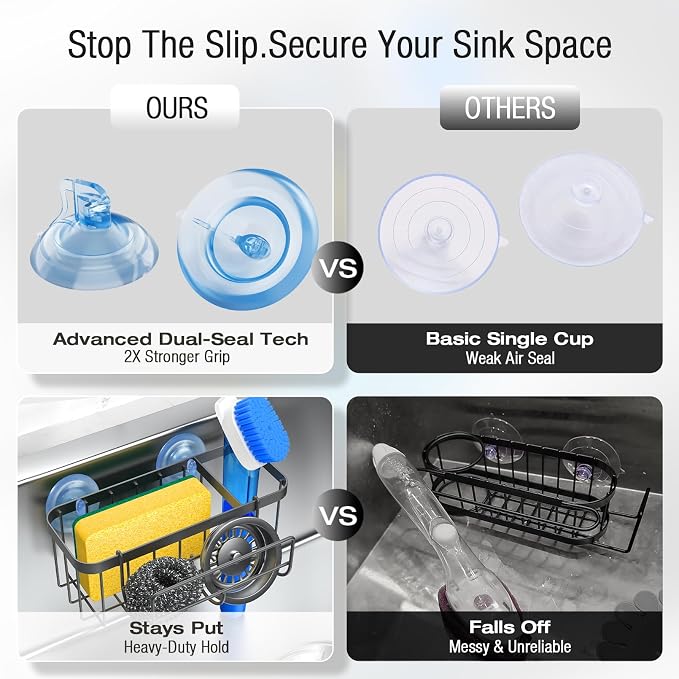 3-in-1 Kitchen Sink Caddy Organizer - Image 7