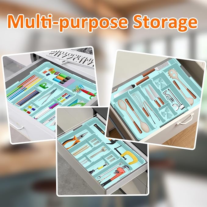 Large Utensil Drawer Organizer Expandable Silverware Organizer - Image 9