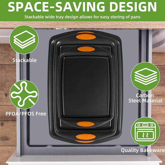 5-Piece Nonstick Baking Pans Set - Image 3