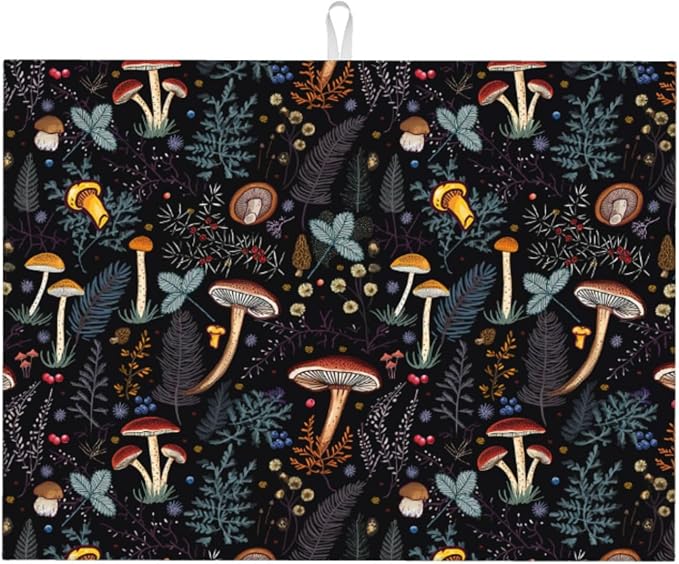 Mushroom Dish Drying Mat For Kitchen Microfiber Drying Mats Absorbent by Chiweiyang