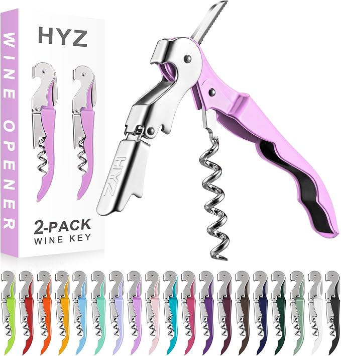 HYZ 2-Pack Wine Opener Waiter Corkscrew, Professional Wine Key by HYZ