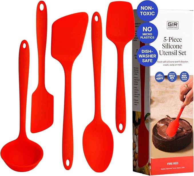 GIR 5-Piece Silicone Kitchen Utensils Set, Non-Toxic Cooking Utensils by GIRGetItRight
