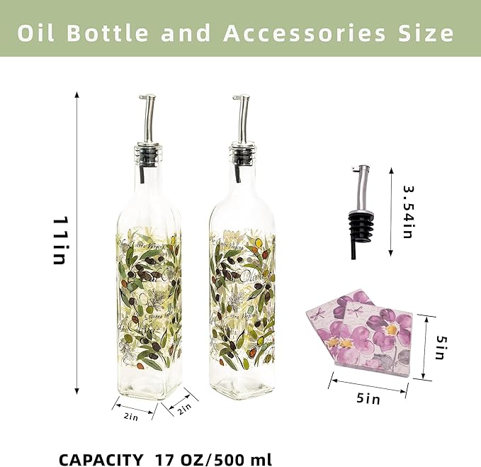 Topadorn 17 oz Olive Oil Dispenser Bottle Set - Image 7