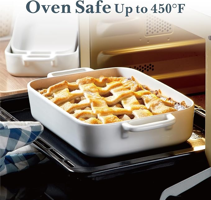 ONEMORE Casserole Dishes for Oven, 9.5"x15.4" Baking Dishes Set of 4, Ceramic - Image 5