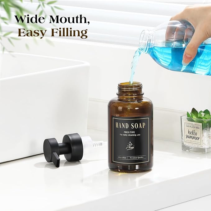Luxspire Foaming Soap Dispenser, Glass Foam Pump Soap Dispenser, Non-Slip Hand - Image 4
