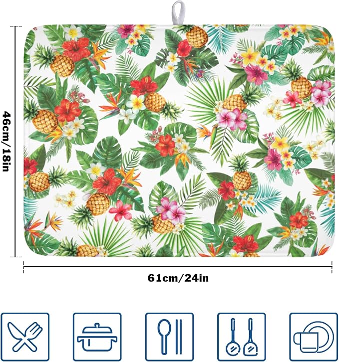 Summer Tropical Dish Drying Mat - Image 2