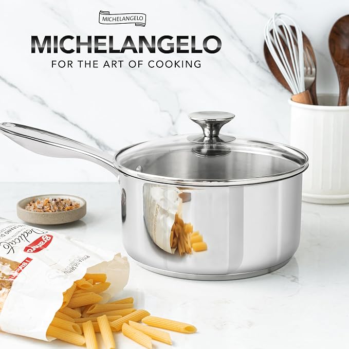 MICHELANGELO 3 Quart Saucepan - Image 7