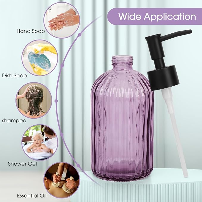 Topsky Stripe Glass Soap Dispenser - Image 6