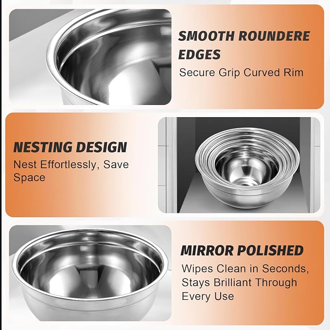 BEWOS Mixing Bowls with Lids Set - Image 5