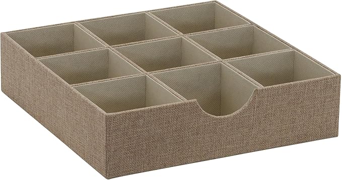 Household Essentials Brown 723-1 Deep 9 Section Drawer Organizer Box by HouseholdEssentials