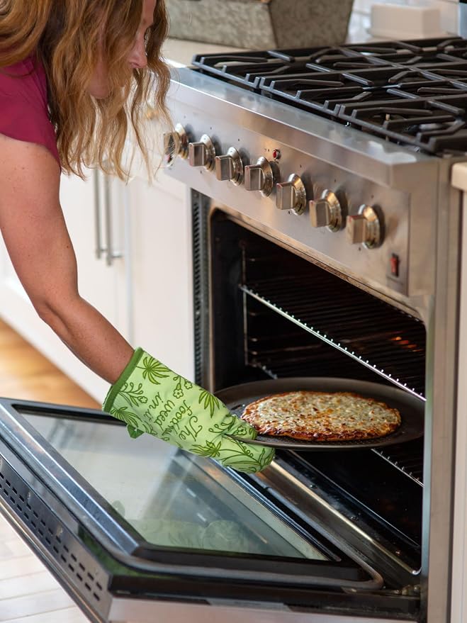Blue Q Food Has Weed in It Funny Oven Mitts - Image 4