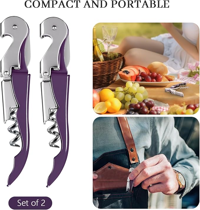 HYZ 2-Pack Wine Opener Waiter Corkscrew, Professional Wine Key - Image 7
