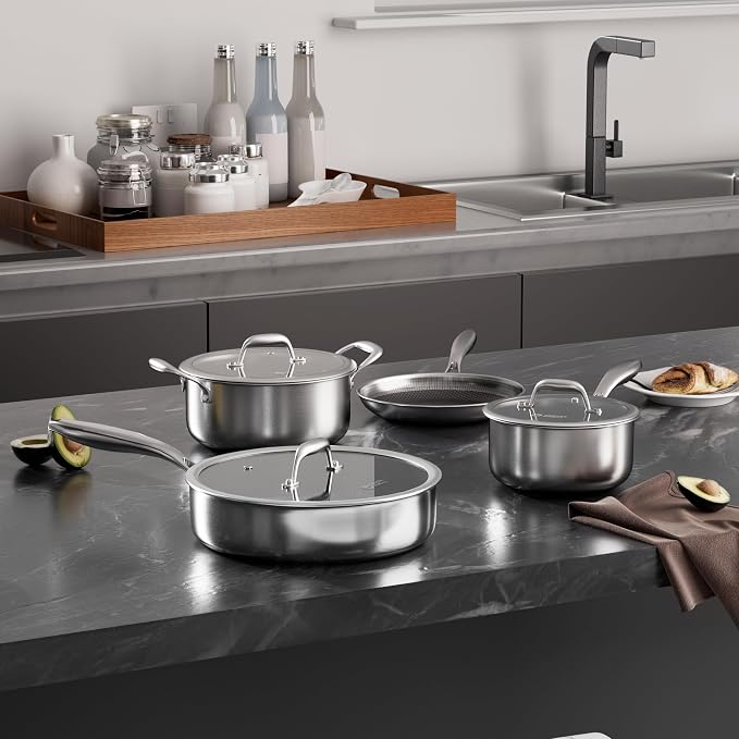 COOKER KING 7 PCS Stainless Steel Cookware Set, Pots and Pans Set Non Stick - Image 9