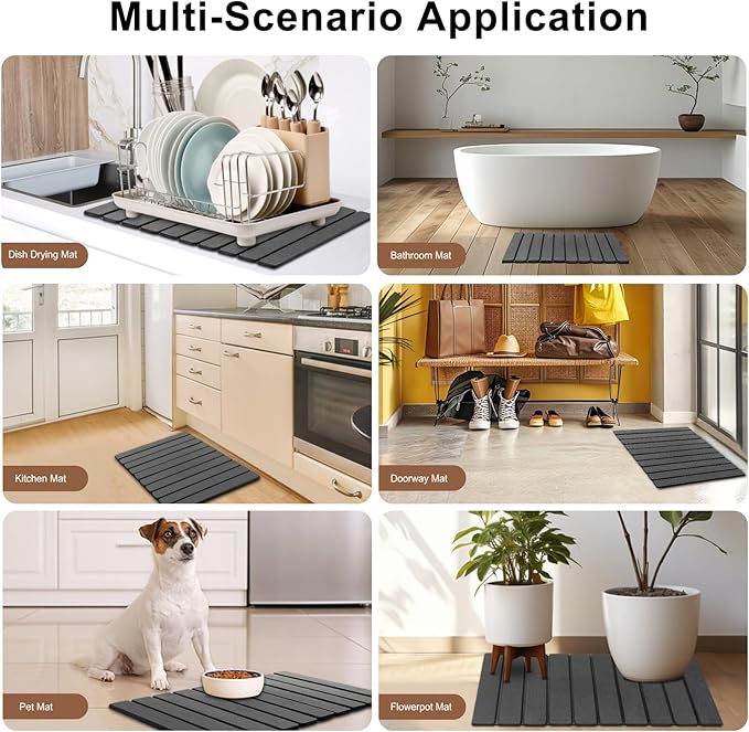 Stone Drying Mat for Kitchen Counter, Stone Bath Mat, Quick Drying Fast - Image 6