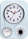 Lily's Home - 9.5 Inch x 12.5 Inch - Retro Kitchen Wall Clock, Vintage Wall by LilysHome