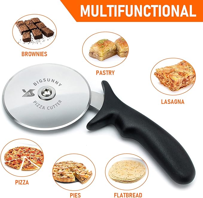 MSY BIGSUNNY Pro Pizza Cutter, Stainless Steel Pizza Cutter Wheel, - Image 5