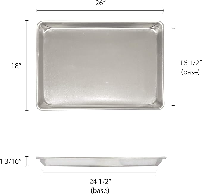 Excellante 18" X 26" Full Size Aluminum Sheet Pan, Comes In Each - Image 3