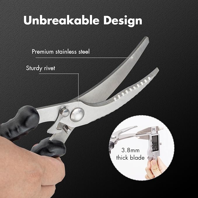 Heavy Duty Poultry Shears, Kitchen Scissors - Image 4