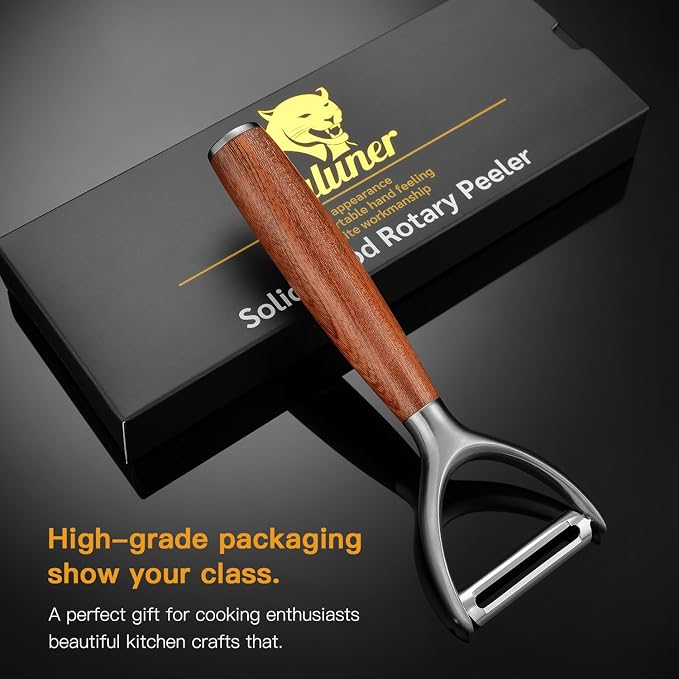Premium Y Type 304 Stainless Steel Multifunctional Kitchen Peeler Real Wood - Image 6