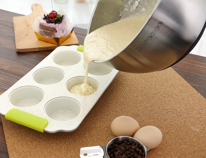 Rorence Mixing Bowls with Lids Set: Stainless Steel Mixing Bowls with Handles - Image 8