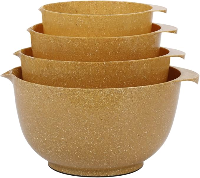 BoxedHome Dressing Bowl Set Red Pine Fiber Salad Bowls Non-Slip Stackable by BoxedHomeProducts