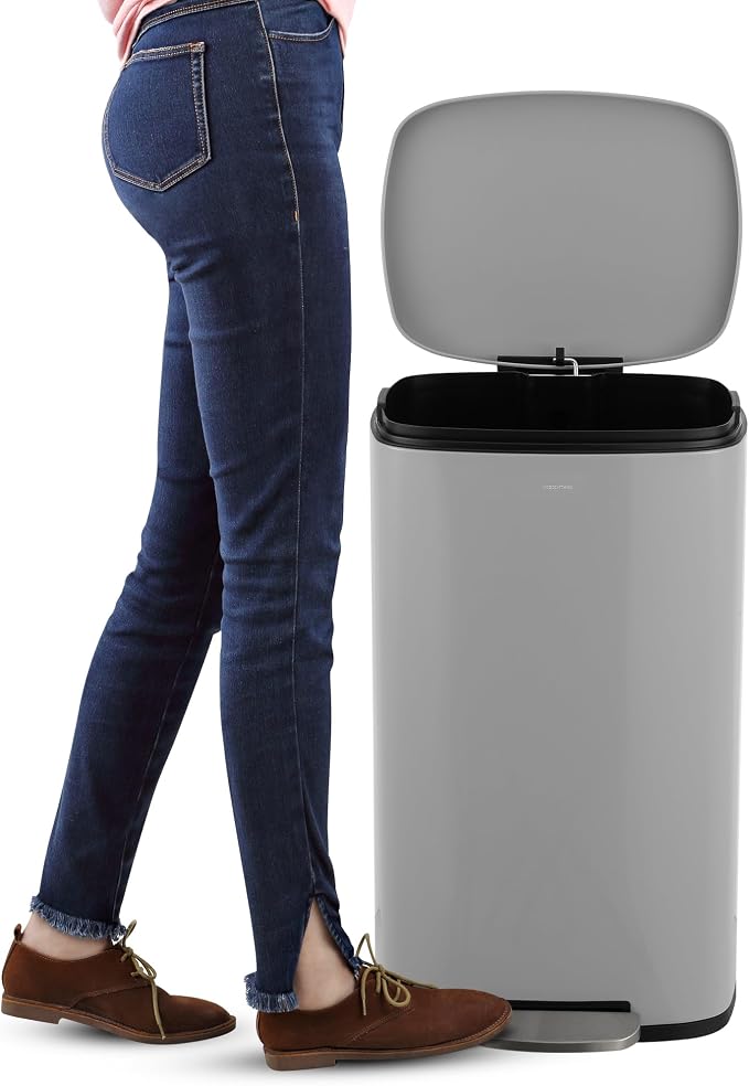 happimess HPM1011D Curtis 8-Gallon Step-Open Trash Can, Fingerprint Resistant - Image 6