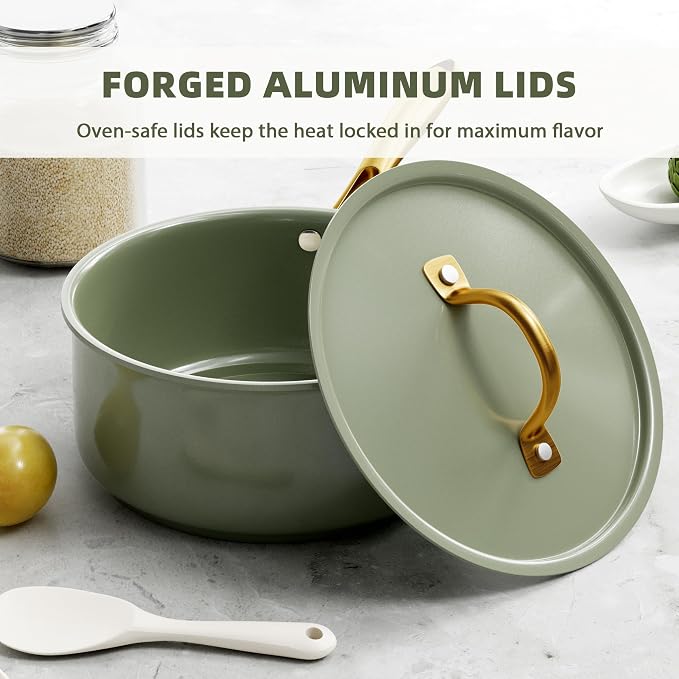 VONIKI Ceramic Cookware Set - Image 5
