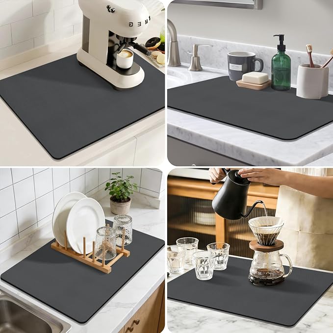 Coffee Mat, Absorbent Dish Drying Mat - Image 8